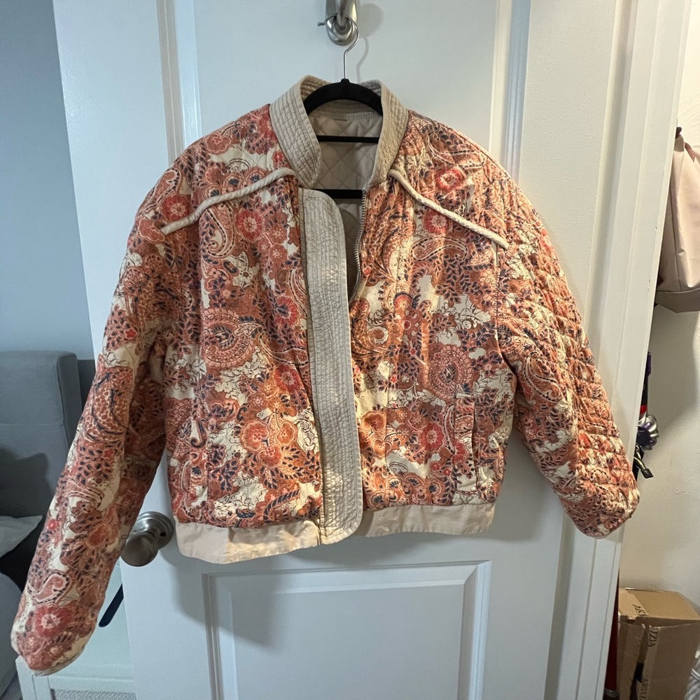 Free People | Multi colored quilted jacket | barely worn